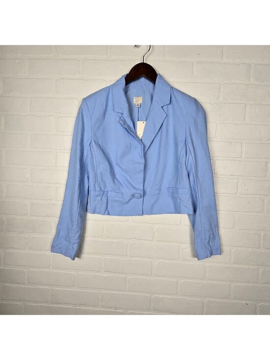 a new day Jackets & Blazers - A New Day Cropped Light Blue Blazer Size XSmall